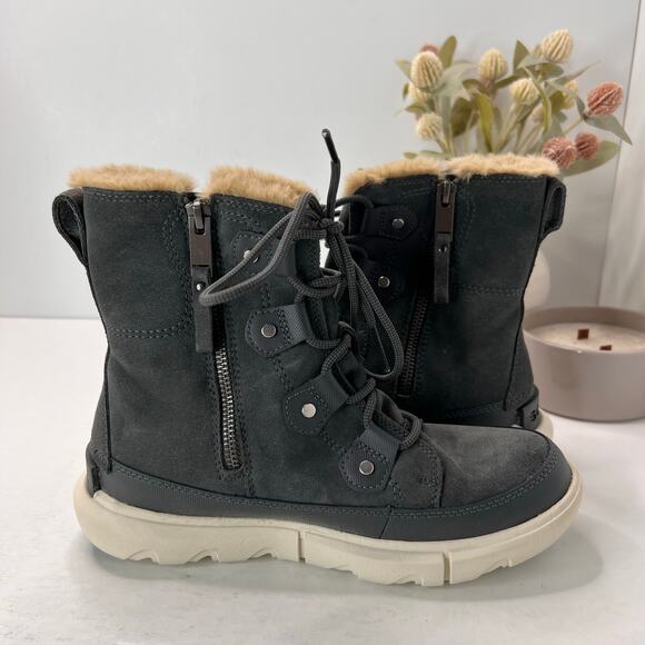 Sorel Explorer Next Joan Waterproof Casual Boots Grill/Fawn/White Women 7 NWOB - Picture 7 of 10